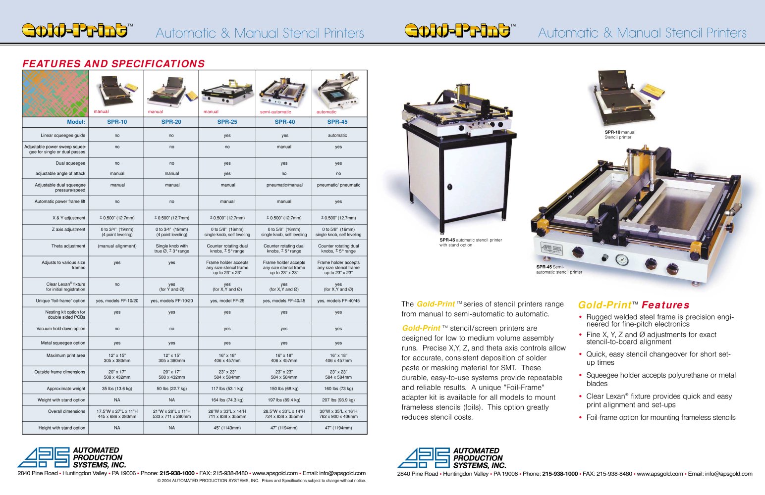 Stencil Printers, Automatic & Manual - APS Novastar