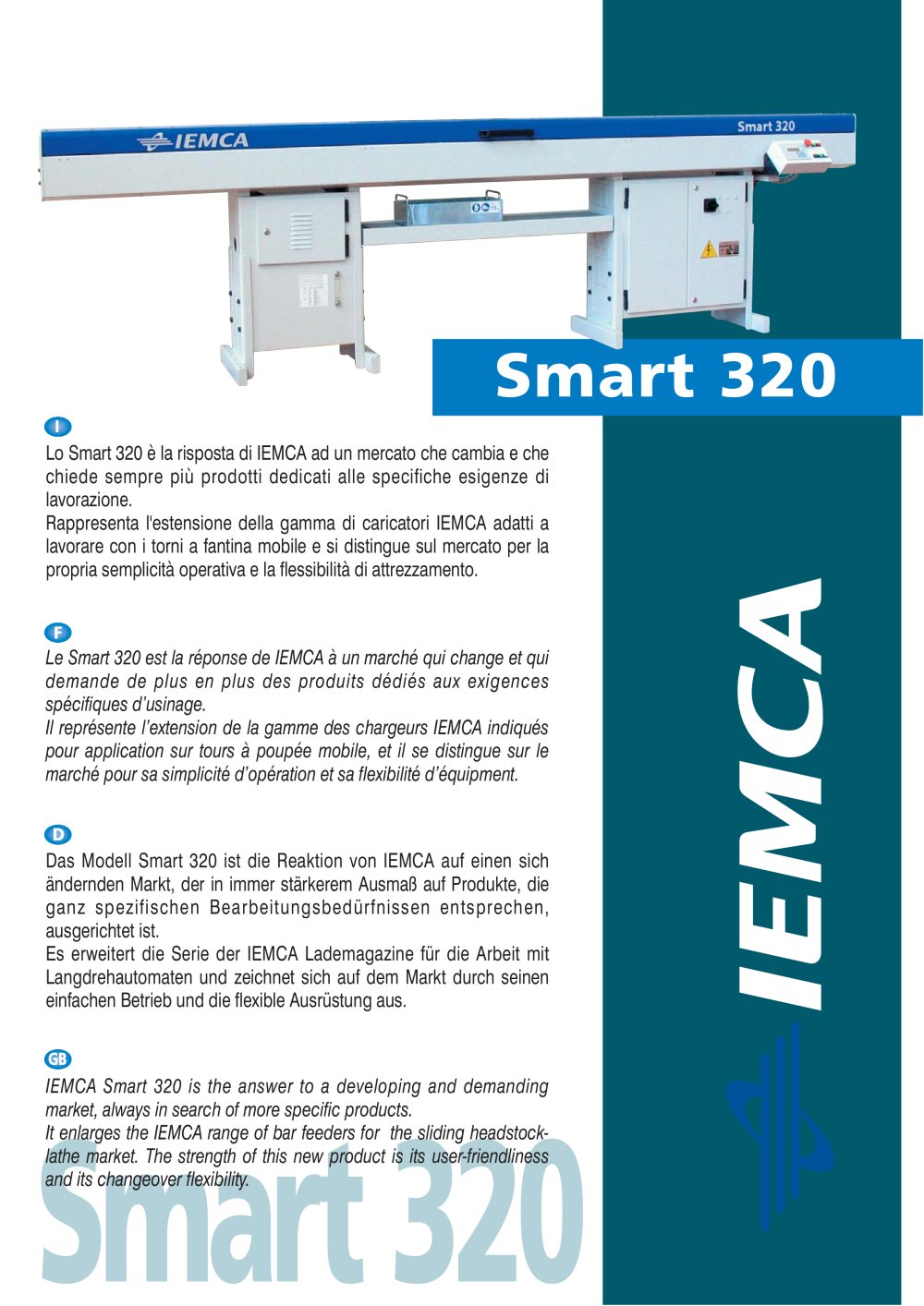 BAR FEEDERS SMART 320 - IEMCA