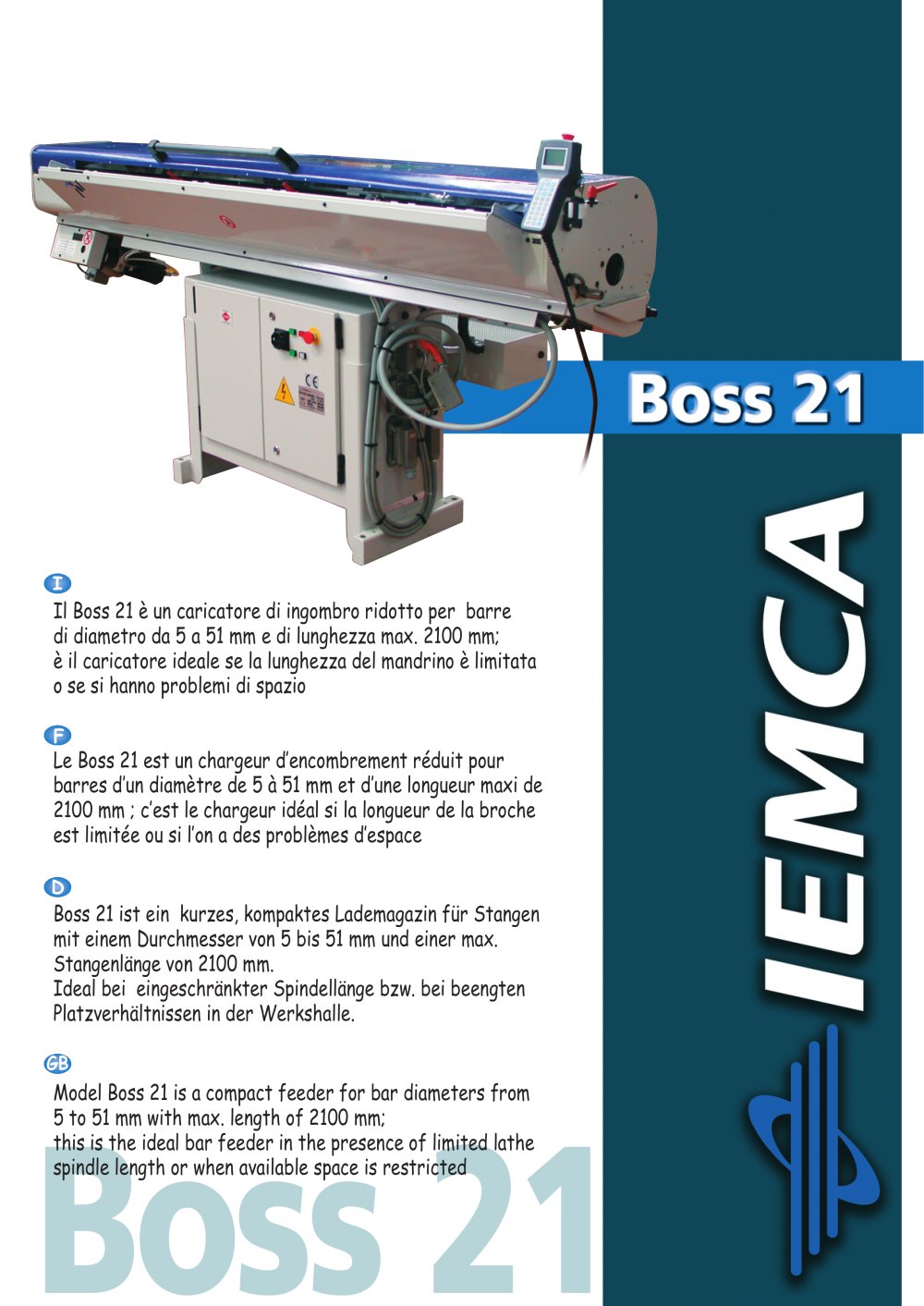 SHORT BAR STOCK BOSS 21 - IEMCA