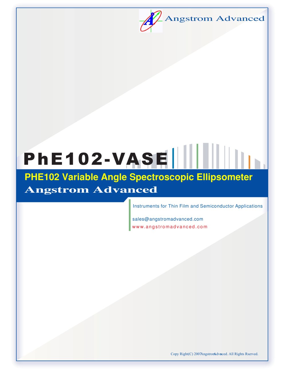 PHE102 Spectroscopic Ellipsometer - Angstrom Advanced