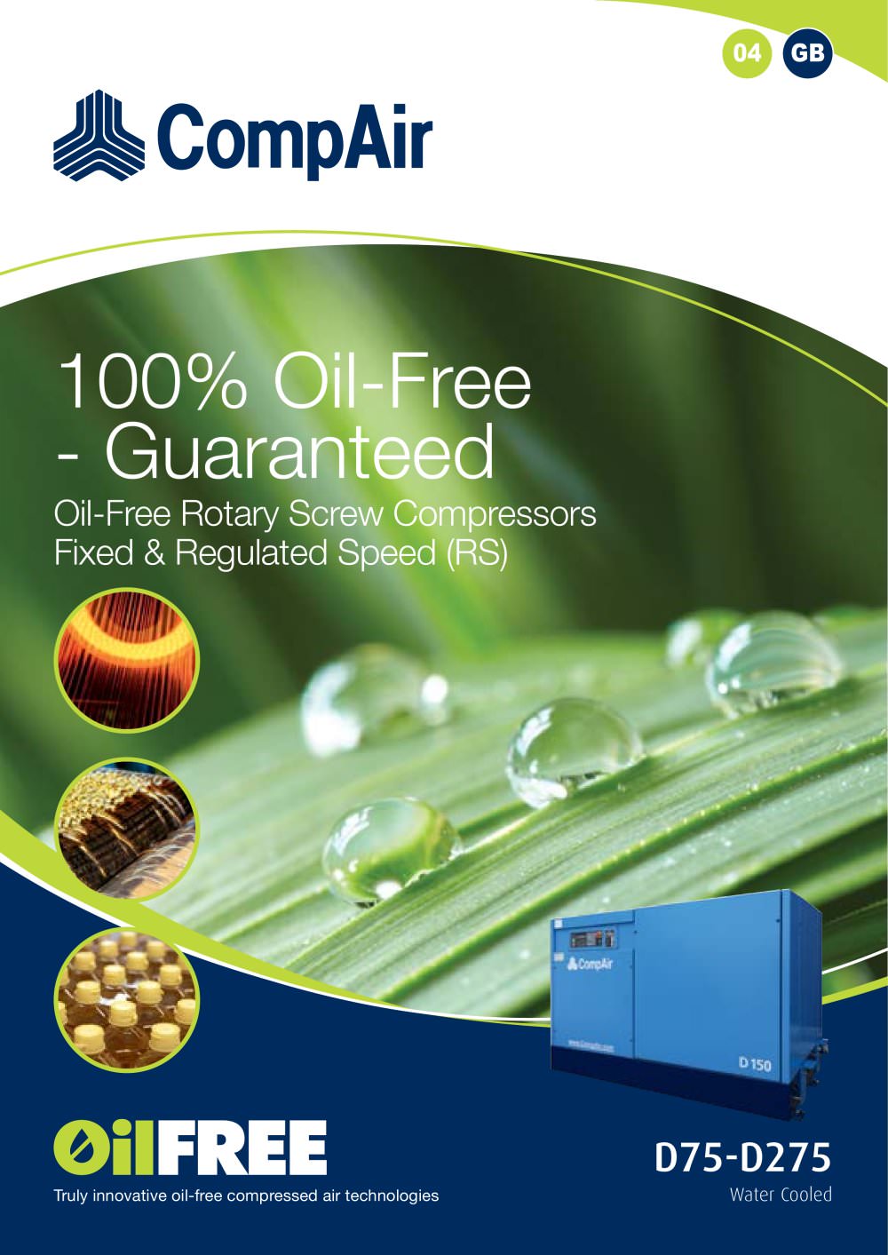 Oil-free Rotary Screw Compressors D Series - COMPAIR