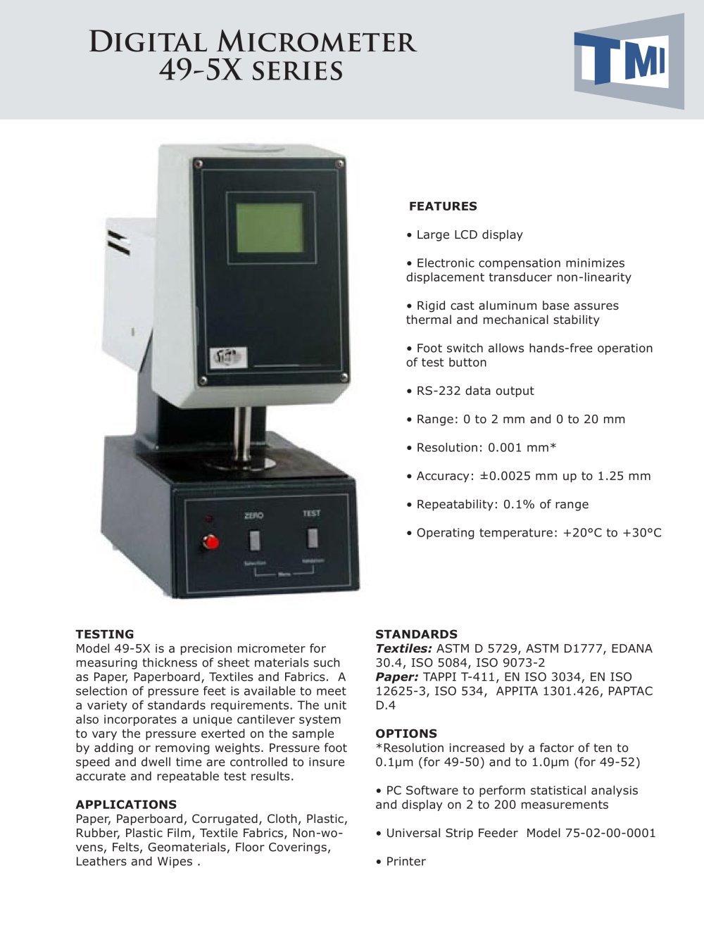 49-50 Digital Micrometer - Testing Machines Inc