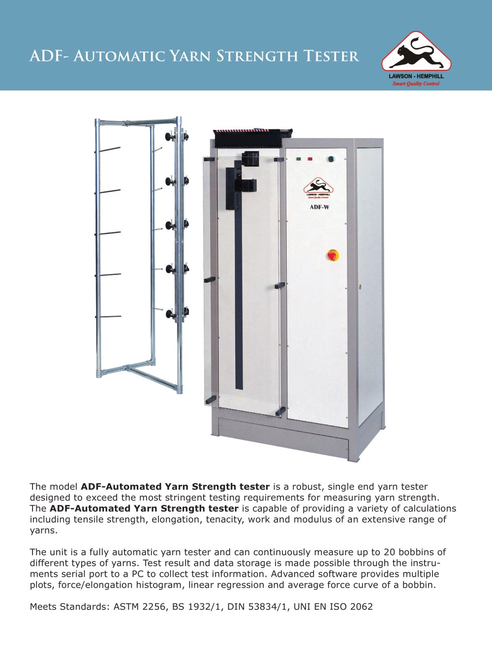 ADF Yarn Strength Tester - Testing Machines Inc