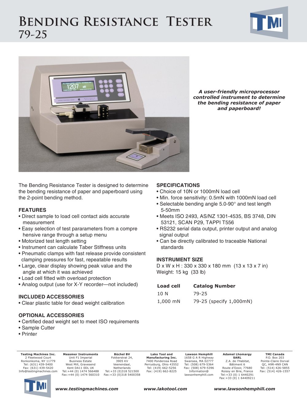 Bending Resistance - Testing Machines Inc