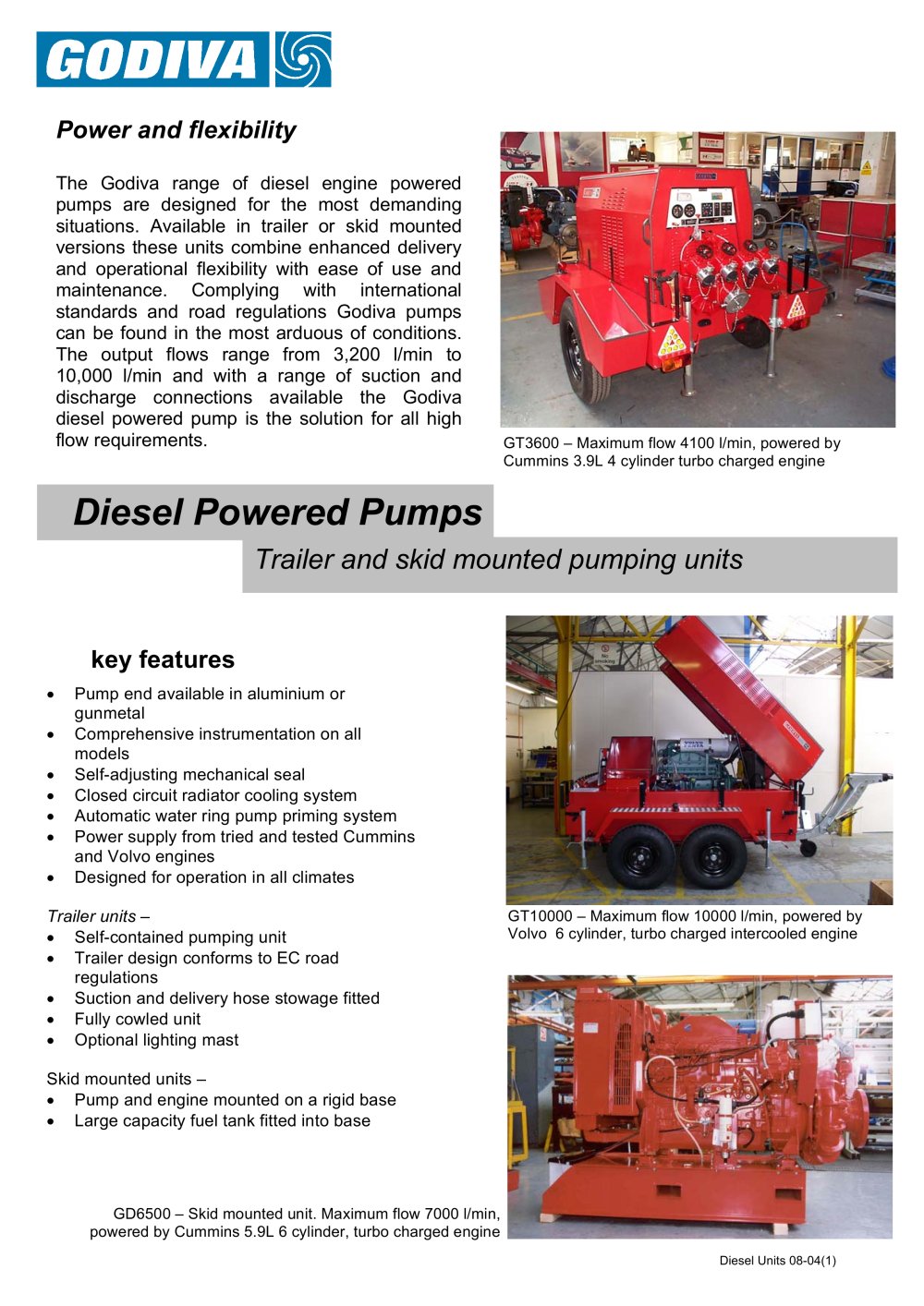 GT & GD Diesel Range - Godiva Ltd.