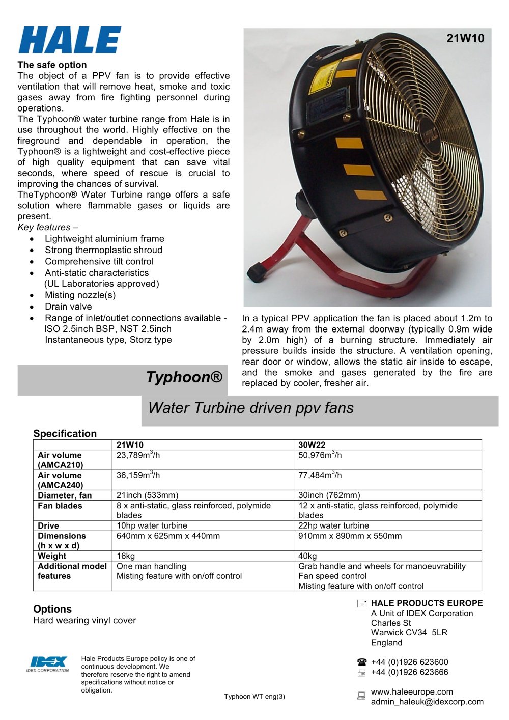 PPV Fans - Water Turbine Range - Godiva Ltd.