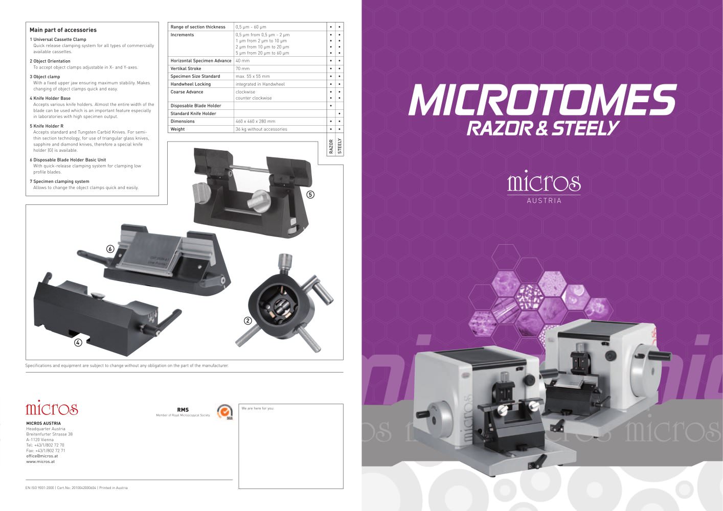 MICROS Modular Manual Rotary Microtomes - MICROS Produktions- & Handels GmbH.