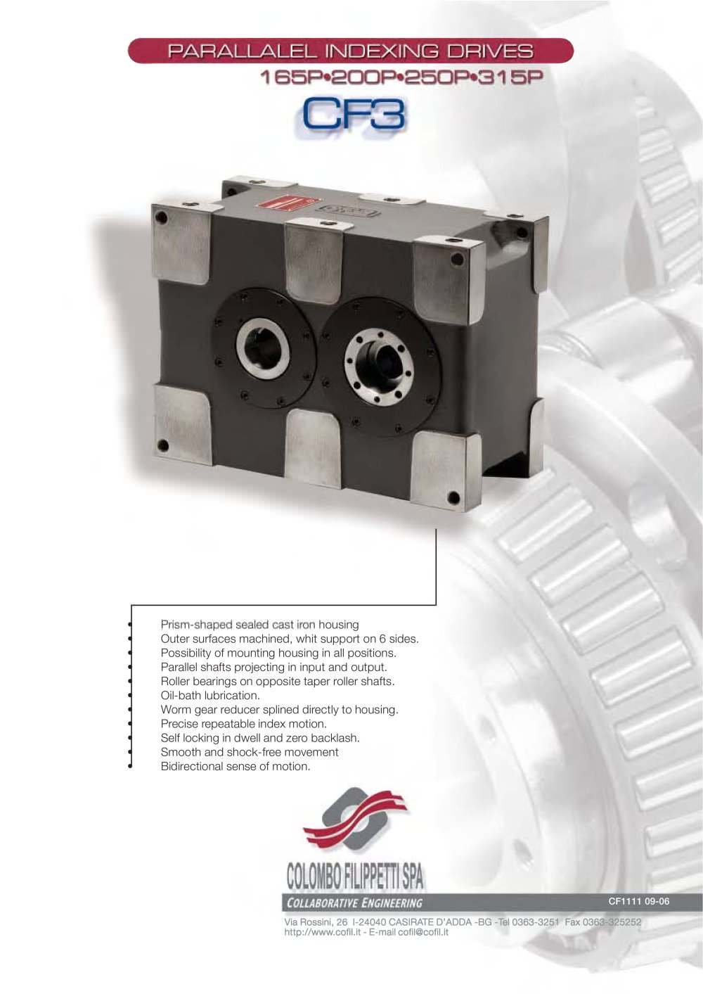 Colombo Filippetti - Index Drives - CF3 Heavy Series - COLOMBO FILIPPETTI