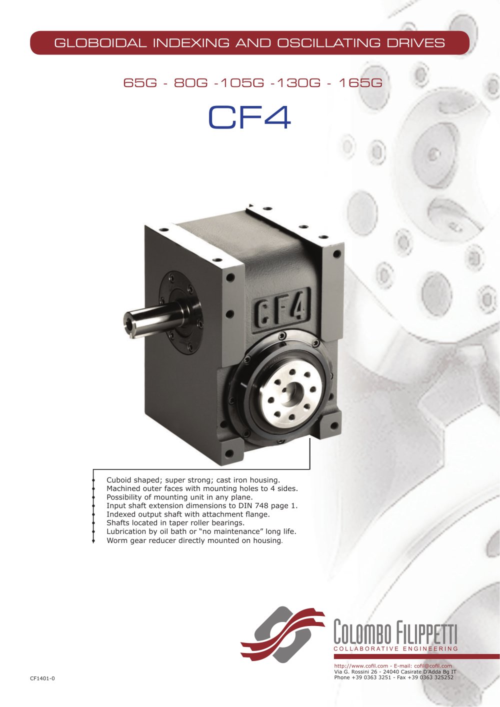 Colombo Filippetti - Index Drives - CF4 - COLOMBO FILIPPETTI