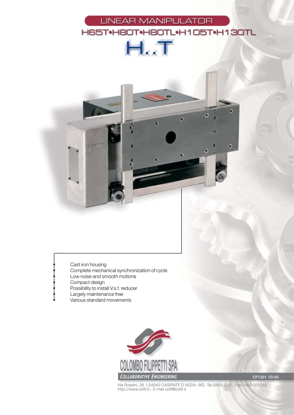 Colombo Filippetti - Linear Manipulators - H..T - COLOMBO FILIPPETTI