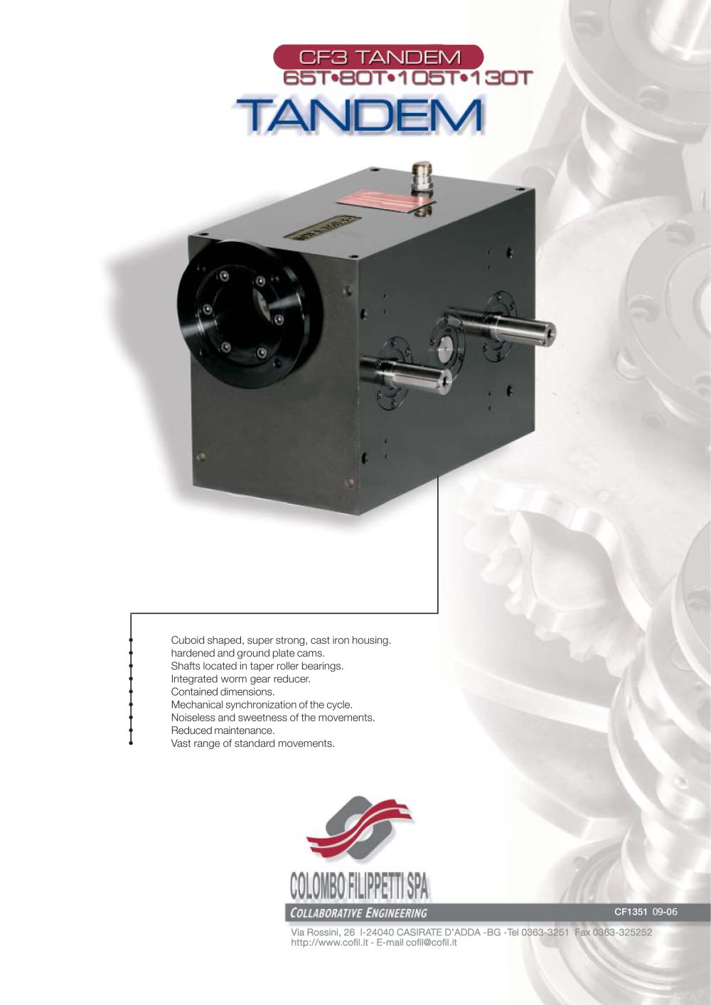 Colombo Filippetti - Tandem Mechanisms - Tandem CF3 - COLOMBO FILIPPETTI