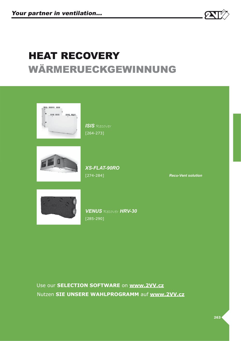 Heat recovery_technical catalogue - 2VV s.r.o.