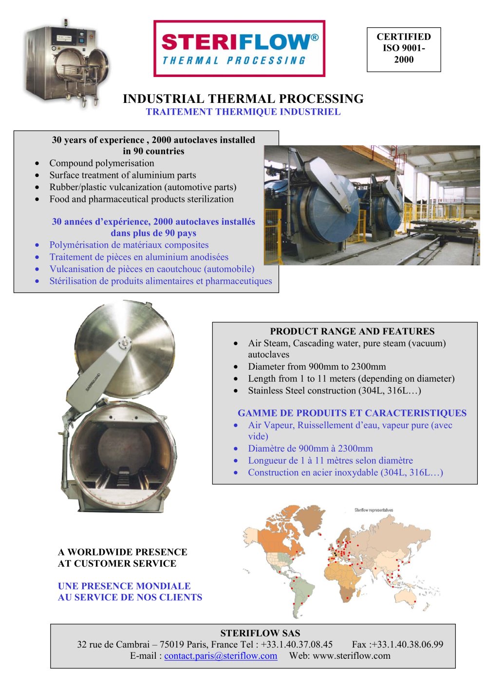 front loading autoclave - Steriflow