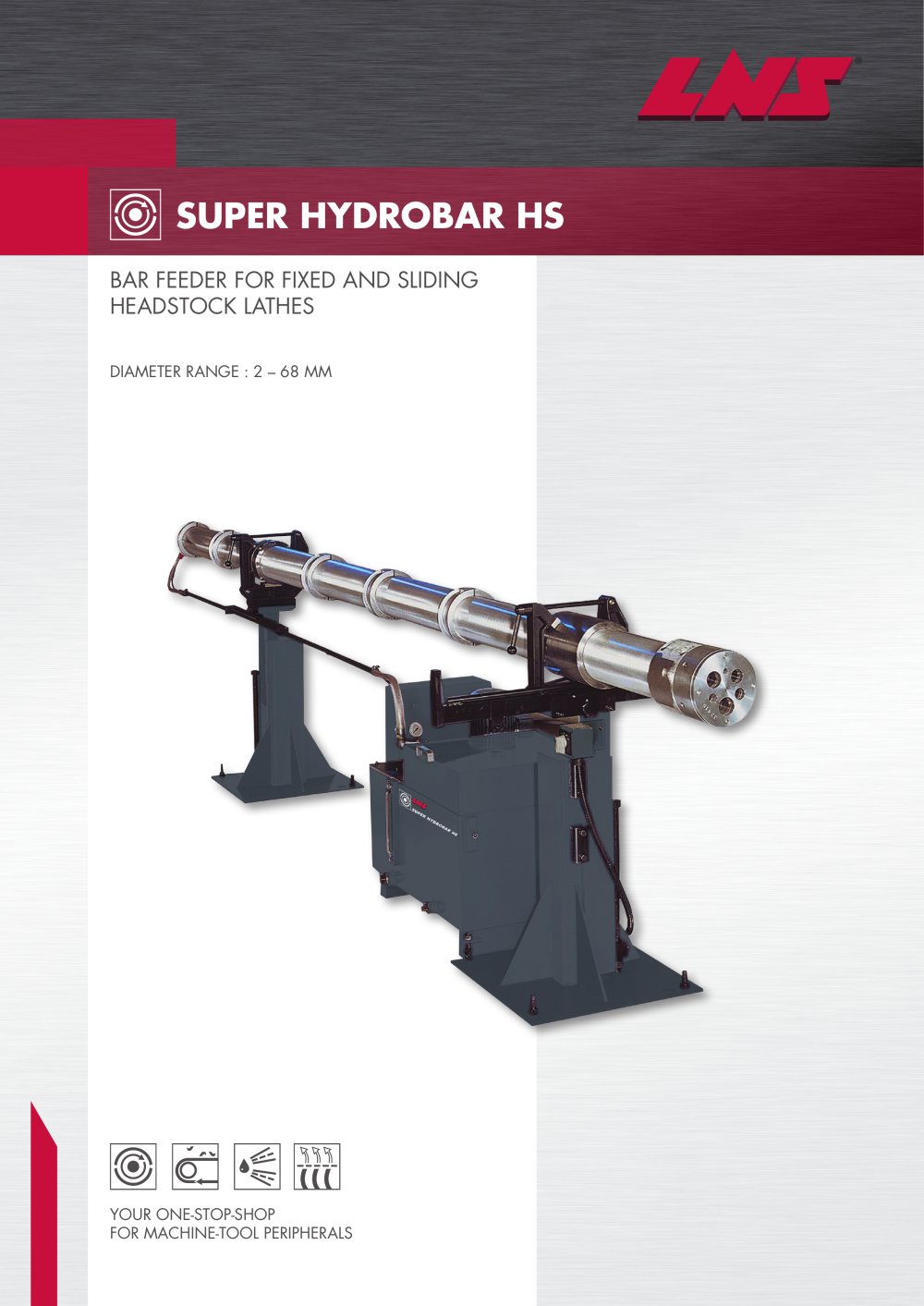Fixed and sliding headstock manual barfeeders > Super Hydrobar HS