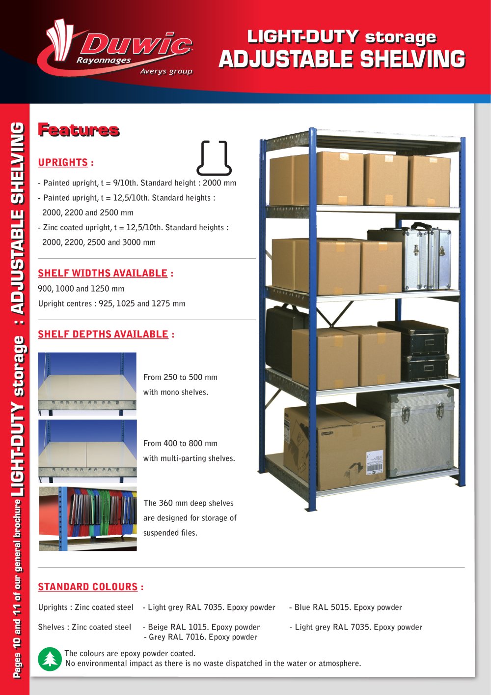 adjustable metallic shelving - duwic
