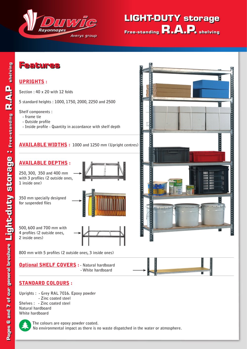 RAP light duty shelving - duwic