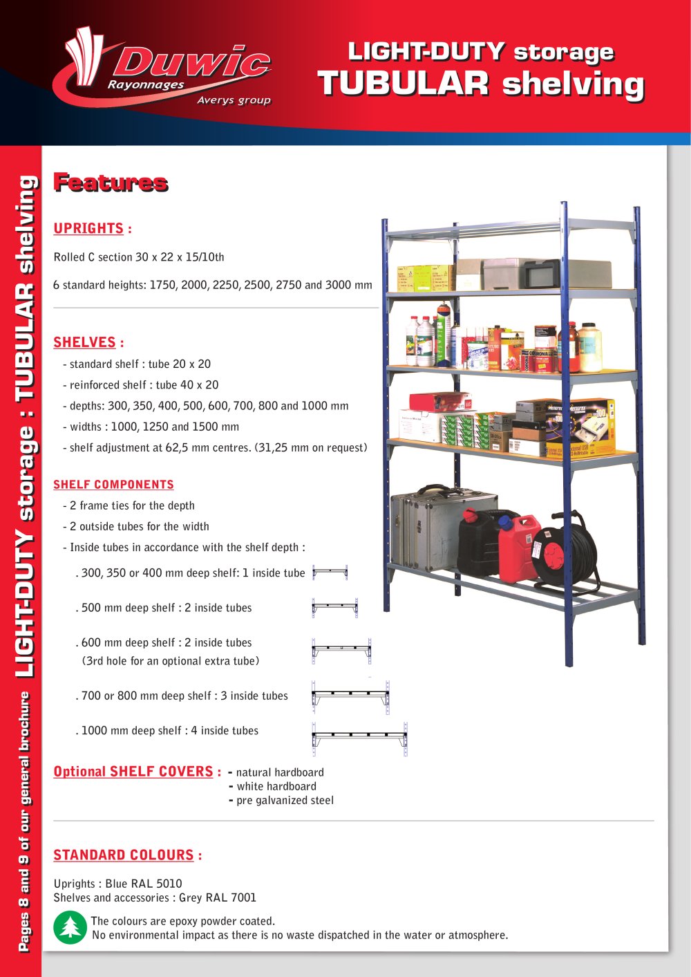 tubular shelving - duwic
