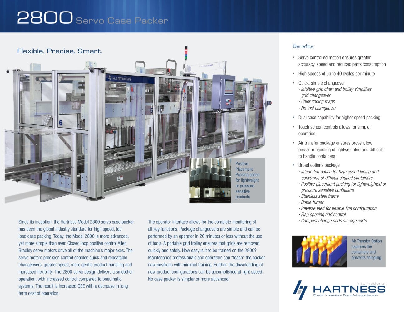 2800 servo case packer - Hartness International