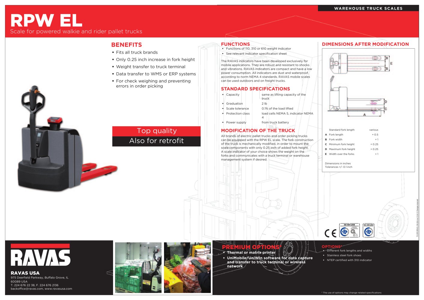 Warehouse truck    scales    RPW EL - RAVAS USA