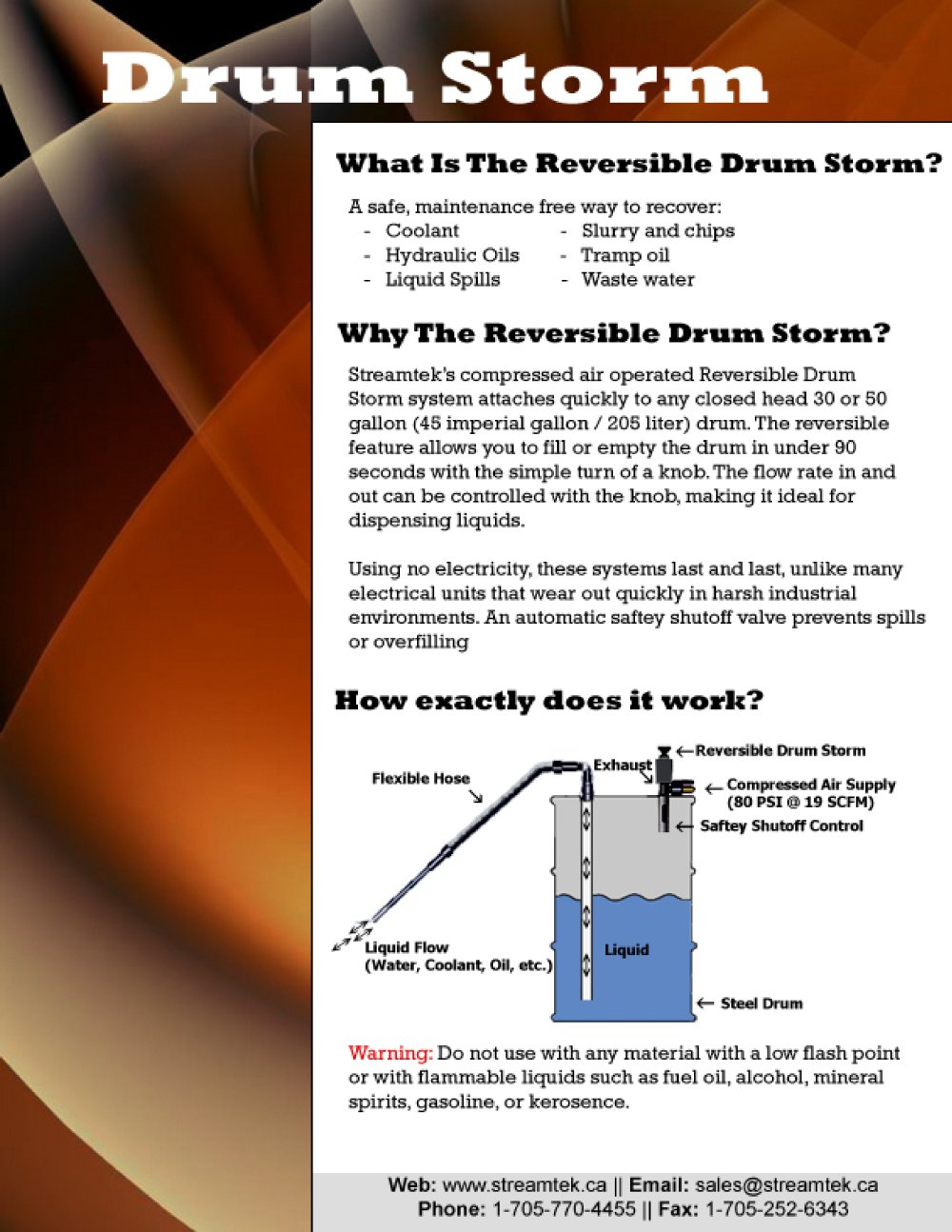 Reversible Drum Storm Vacuum - Streamtek Corp.
