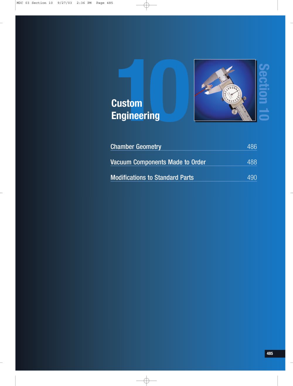 Custom Engineering - MDC vacuum products