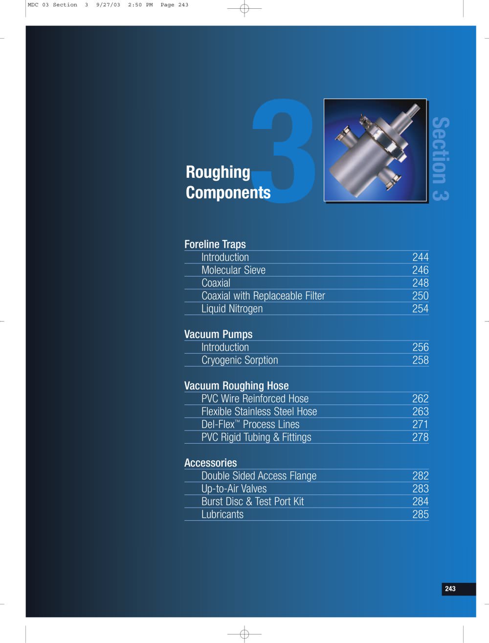 Roughing components - MDC vacuum products