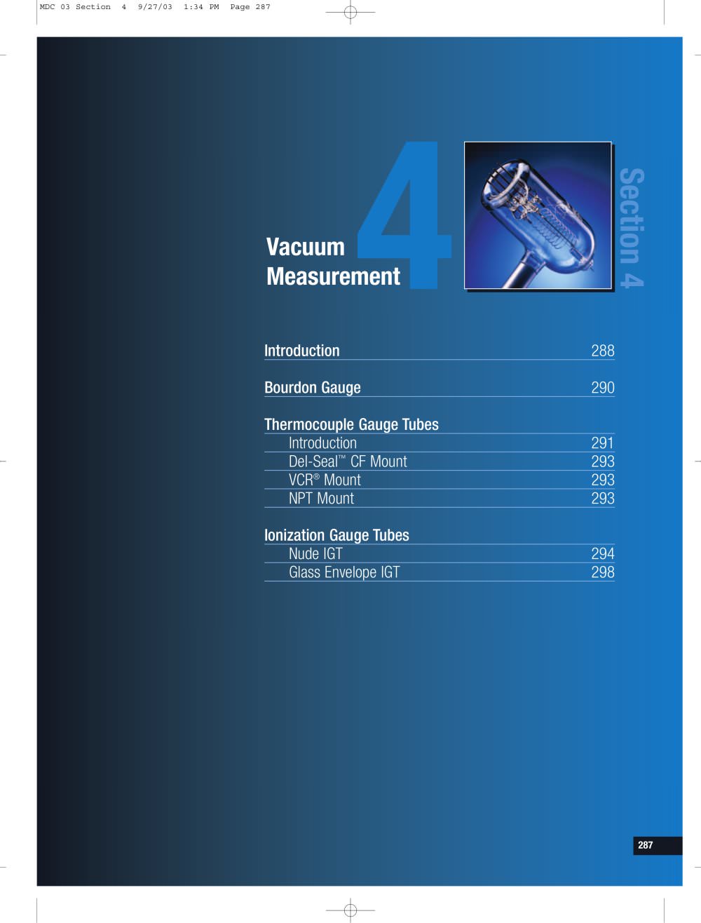 Vacuum Measurement - MDC vacuum products