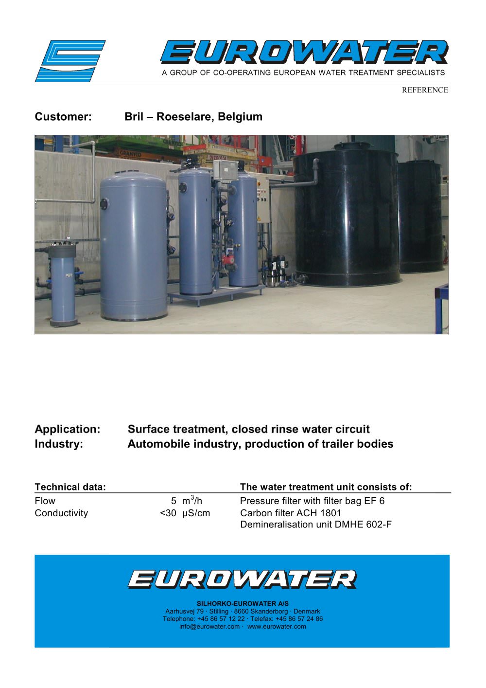 DEMINERALIZATION PLANTS - Silhorko-Eurowater A/S