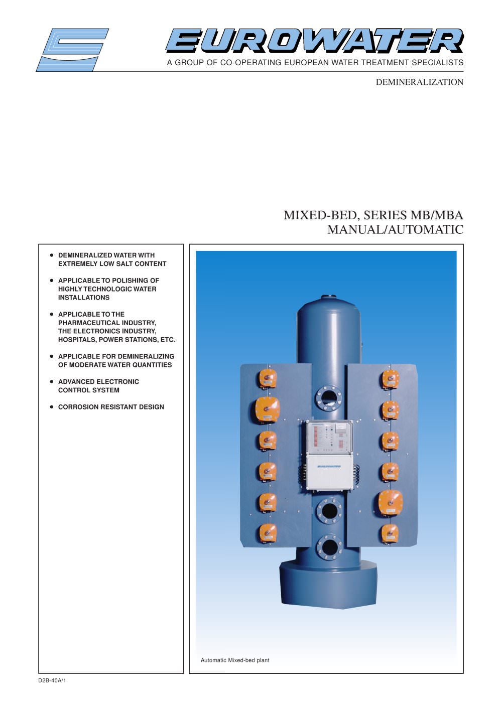 MB/MBA mixed bed - Silhorko-Eurowater A/S