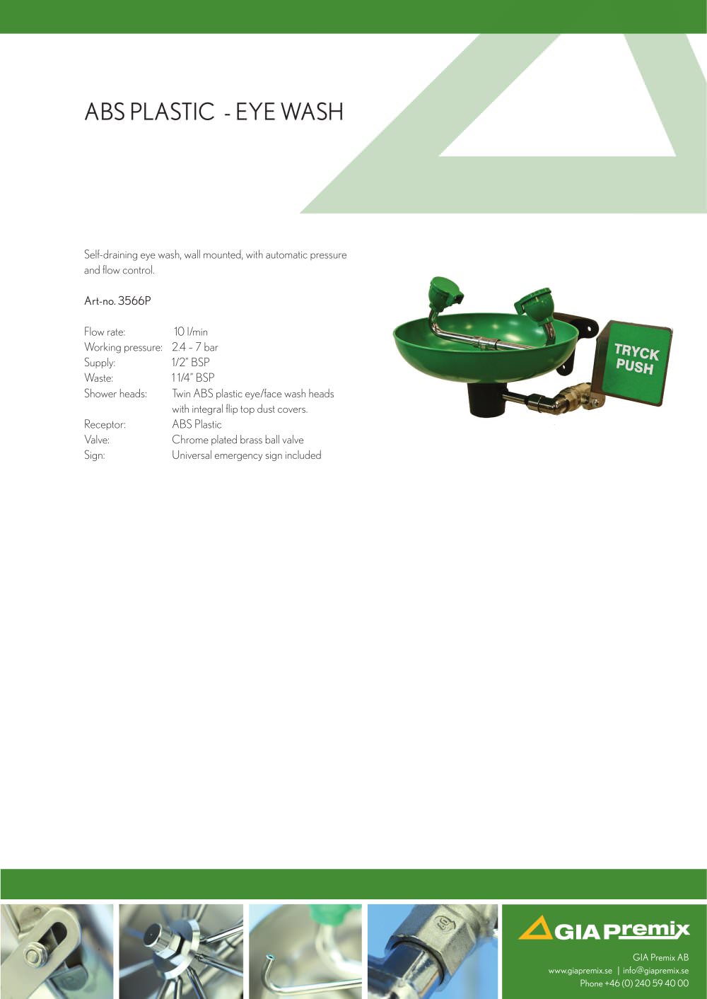 ABS-Plastic eyewash station - Gia industri ab