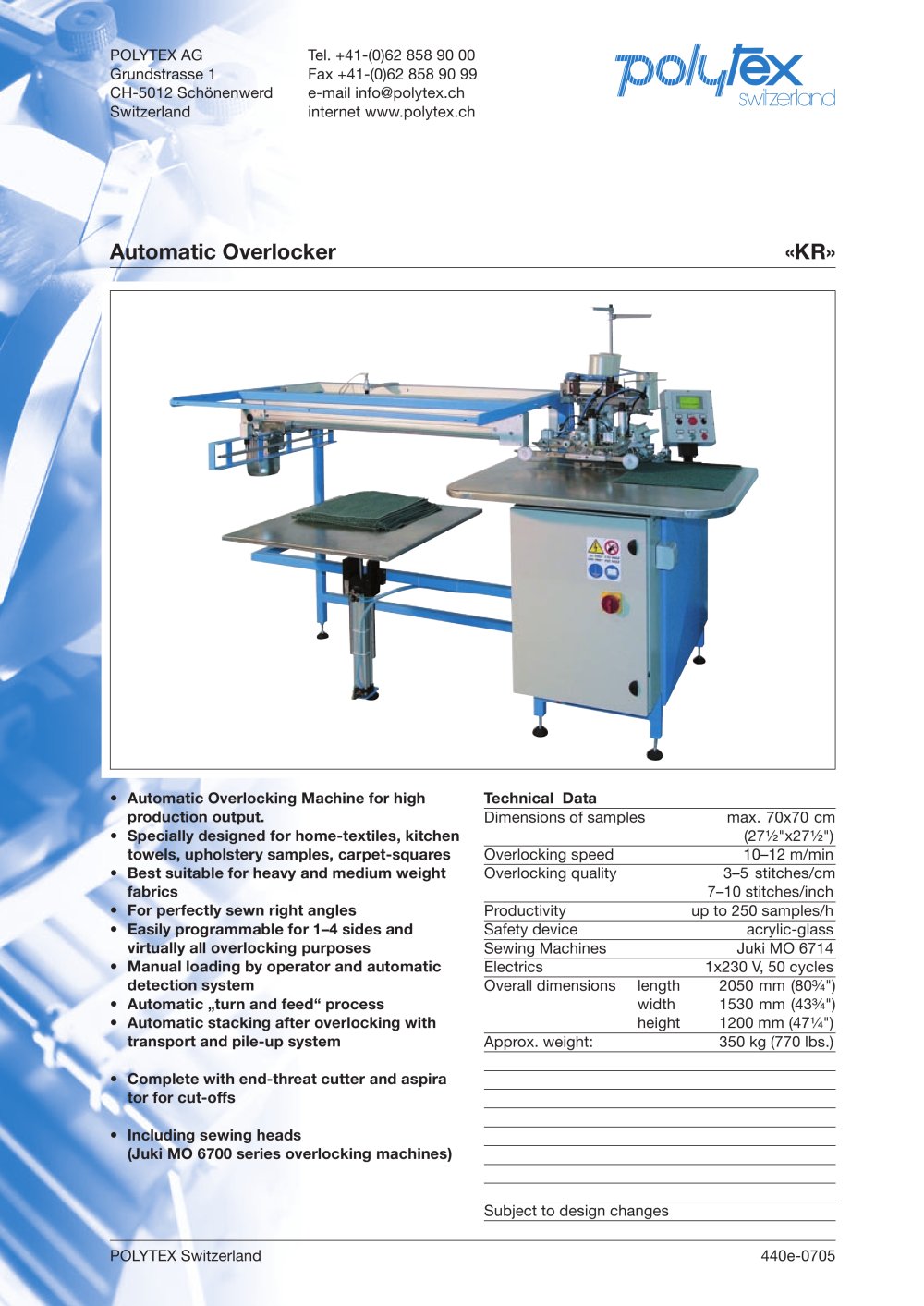 Automatic overlocker - Polytex