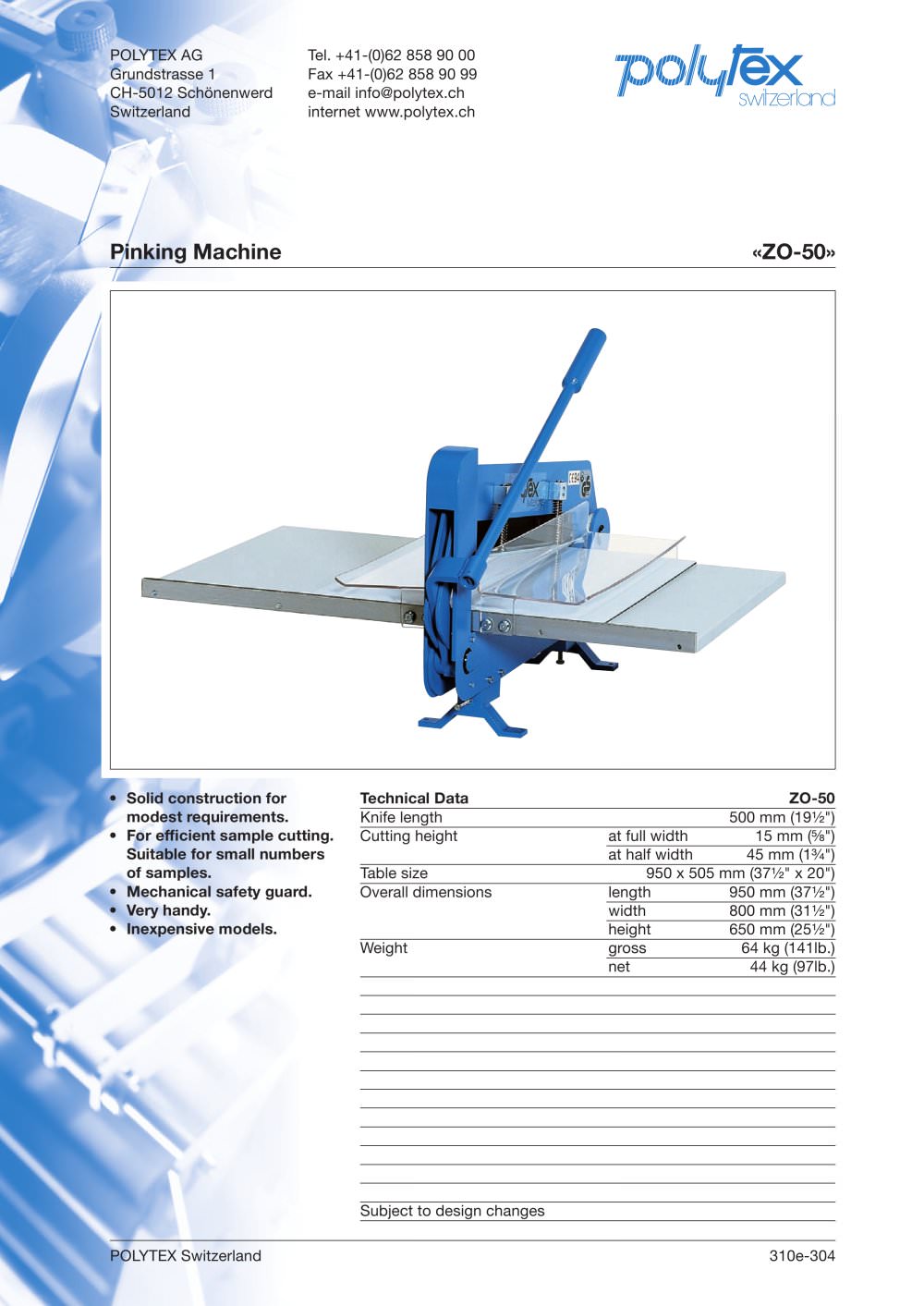 Pinking machine - Polytex