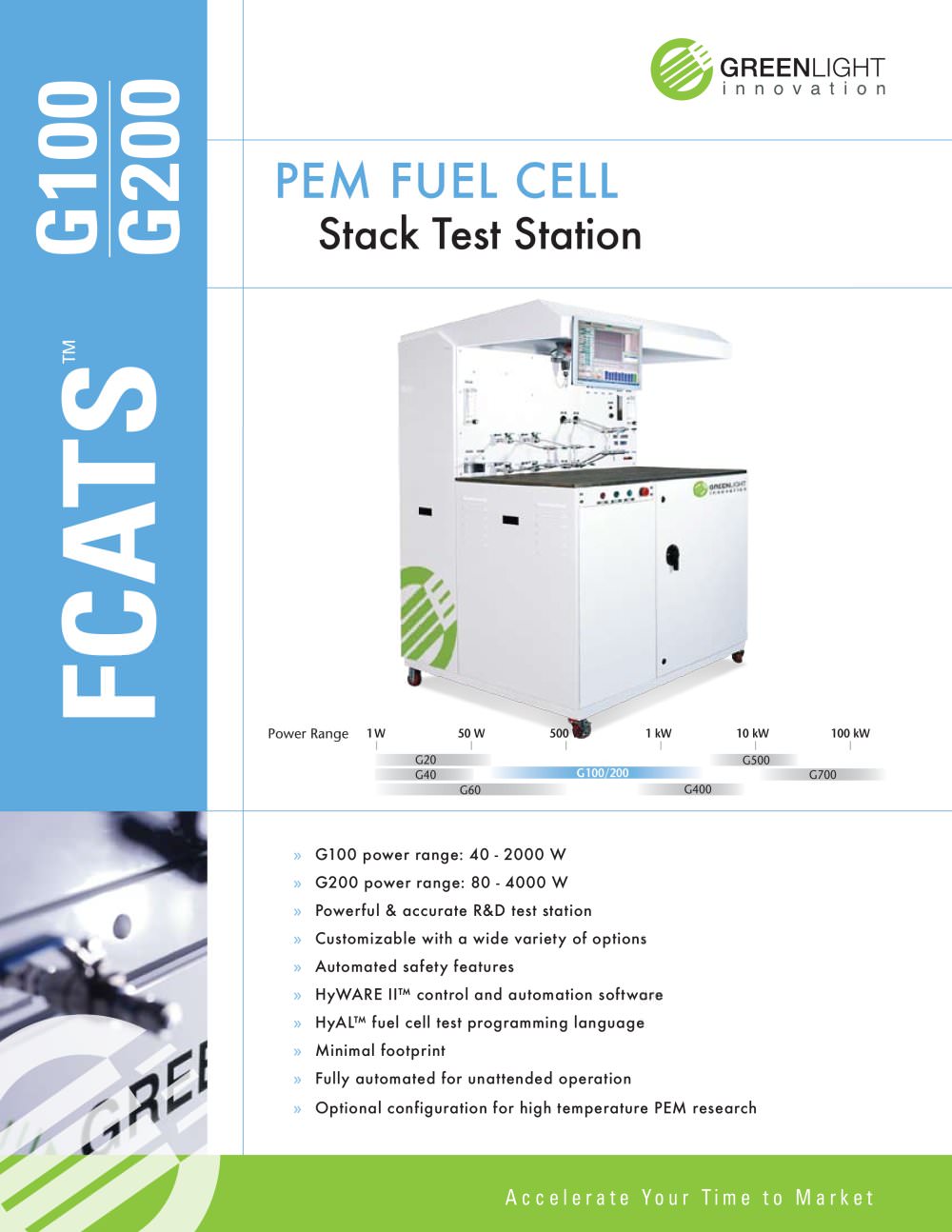 PEM fuel cell test station G100 - G200 - Greenlight Innovation Corp.
