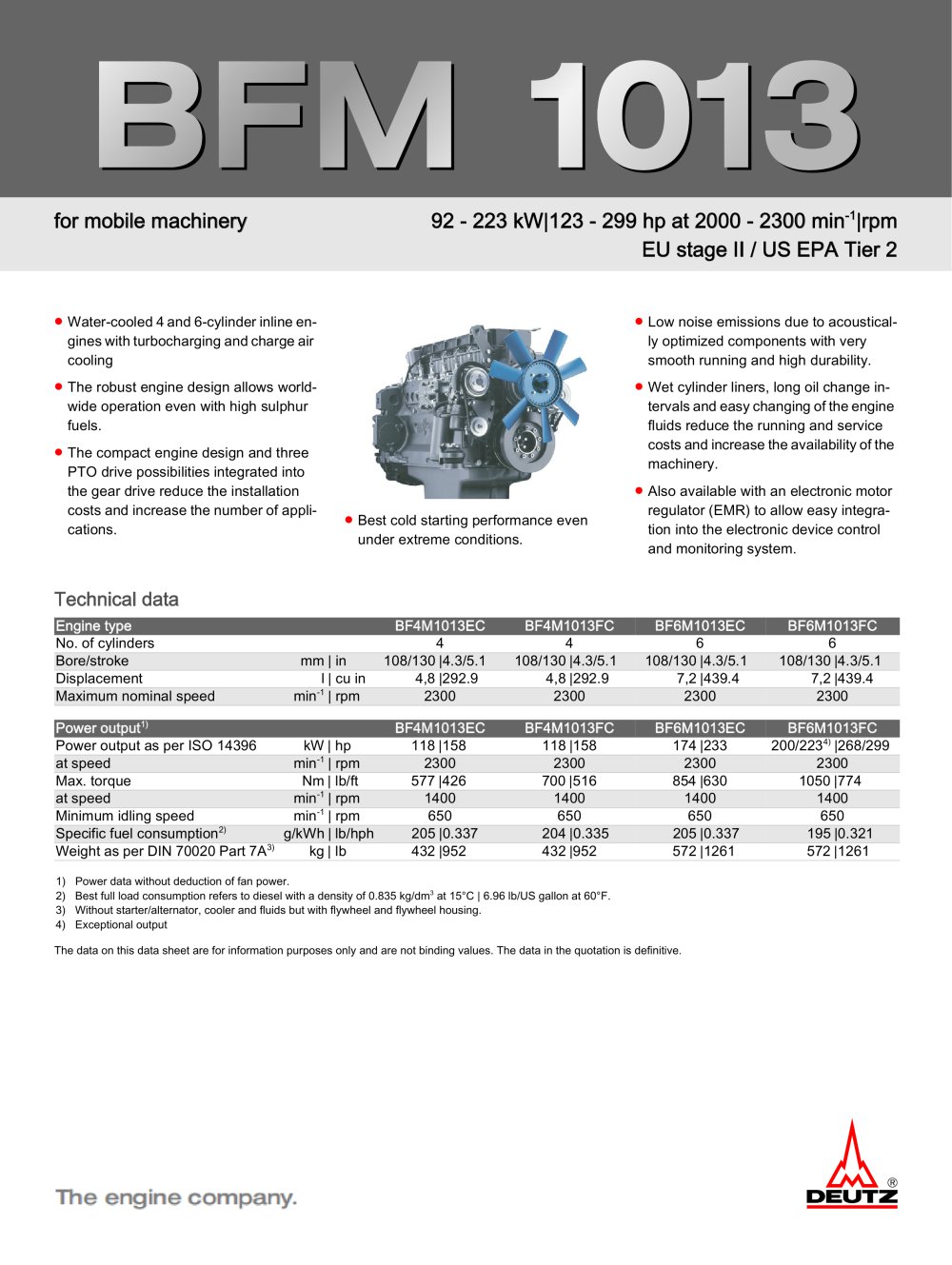 1013 The construction equipment engine - DEUTZ