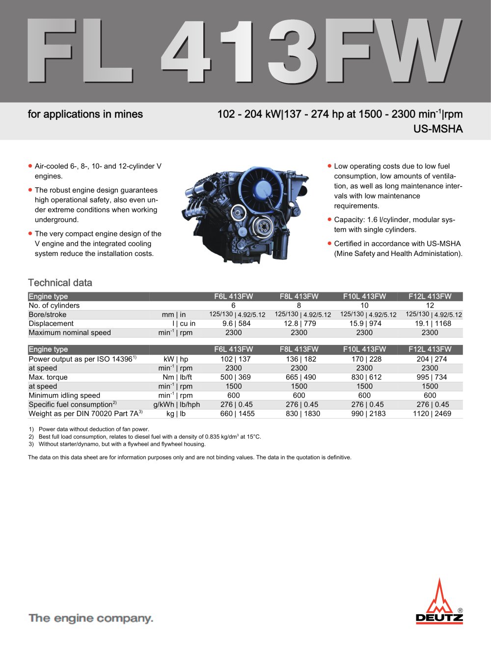 FL 413 FW The underground mining engine - 1 / 2 Pages
