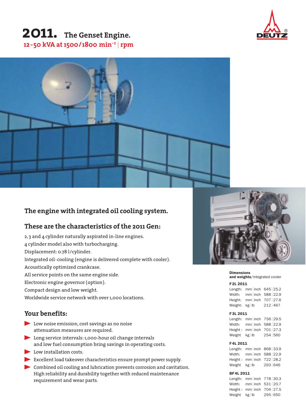 L 2011 The genset engine - 1 / 2 Pages