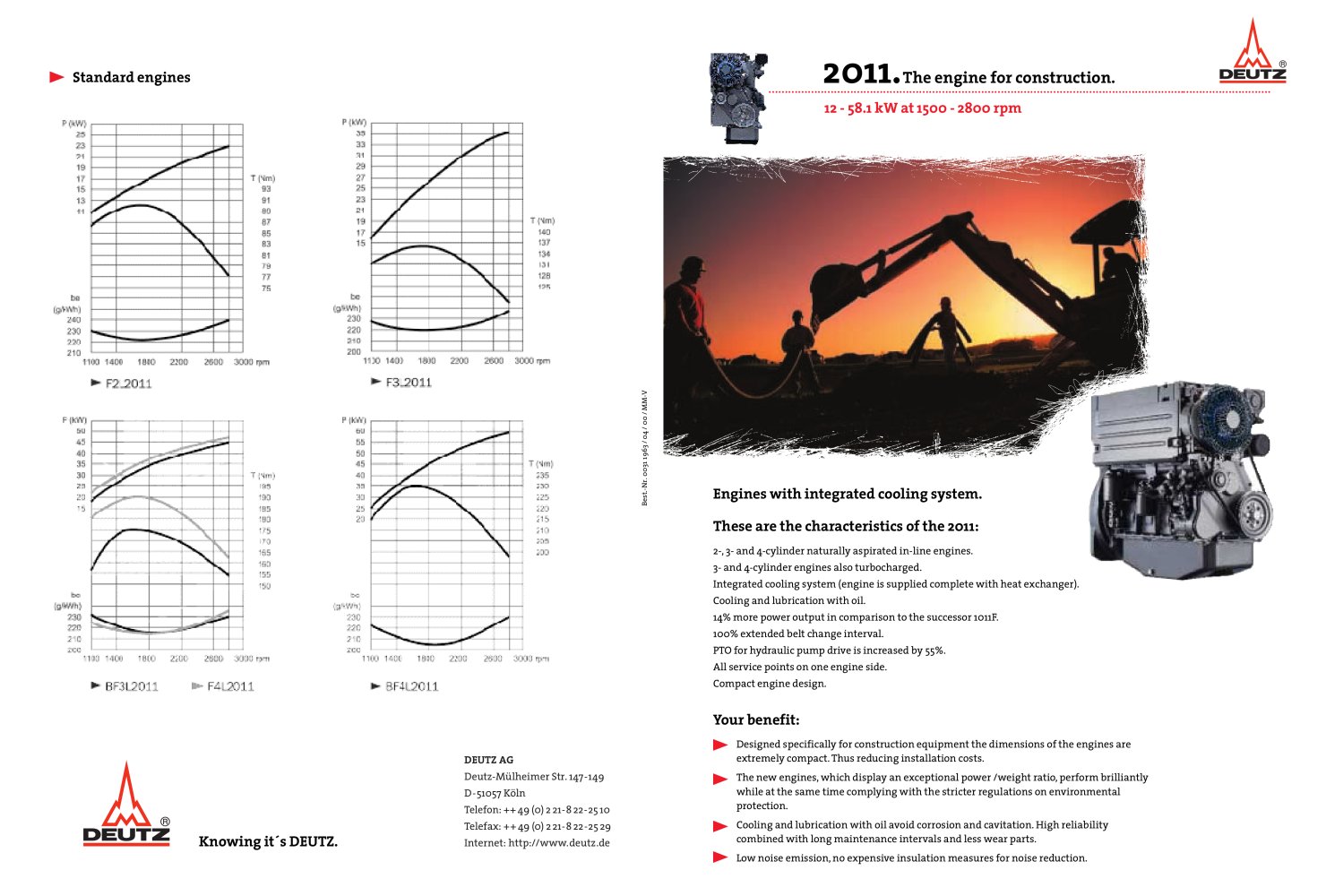 L 2011 The construction equipment engine - DEUTZ