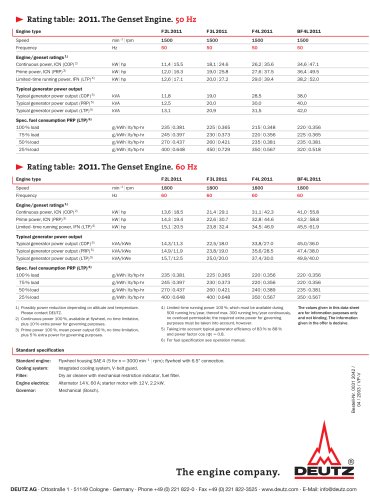 L 2011 The genset engine