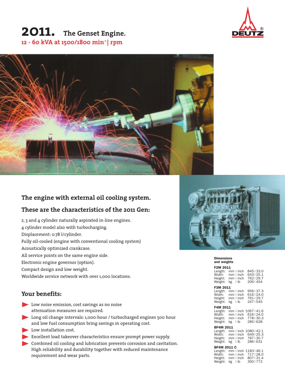 M 2011 The genset engine - 1 / 2 Pages