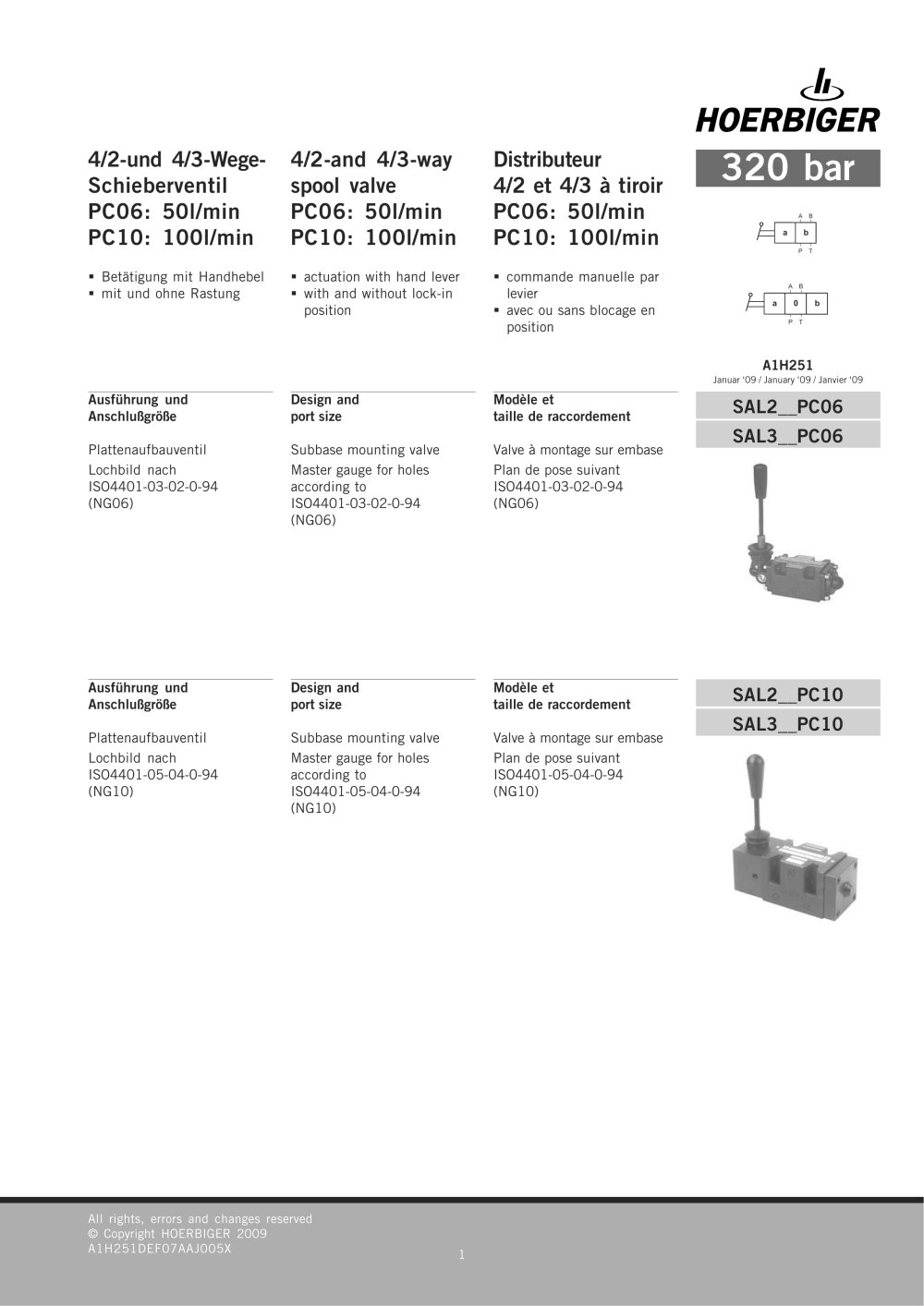 Directional control valves - HOERBIGER Automatisierungstechnik
