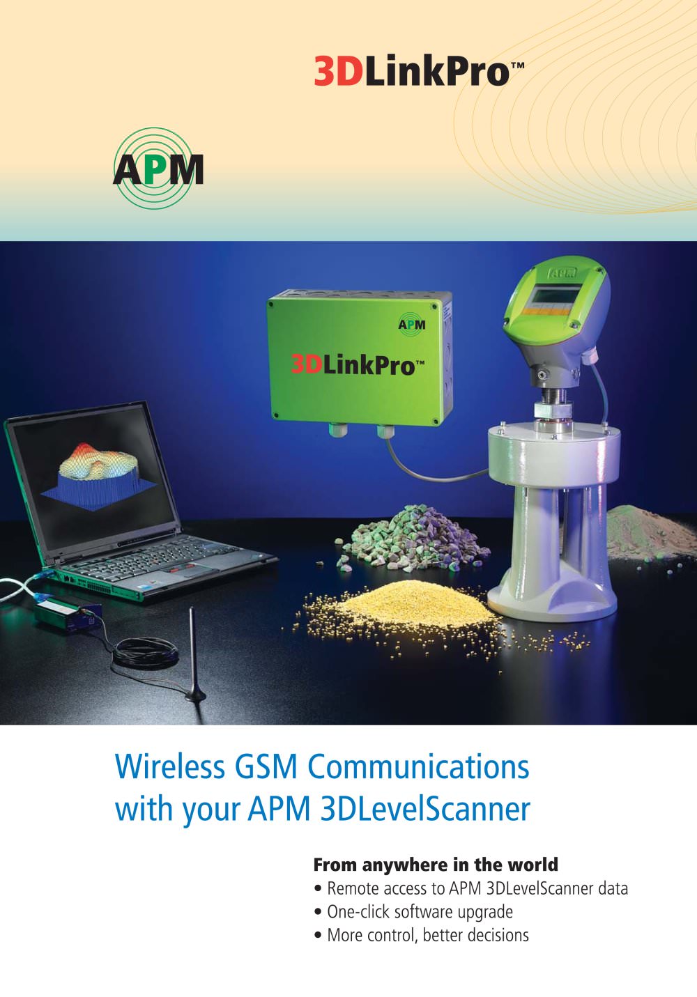 3DLinkPro - wireless GSM communication with your 3DLevelScanner - APM Automation Solutions Ltd.