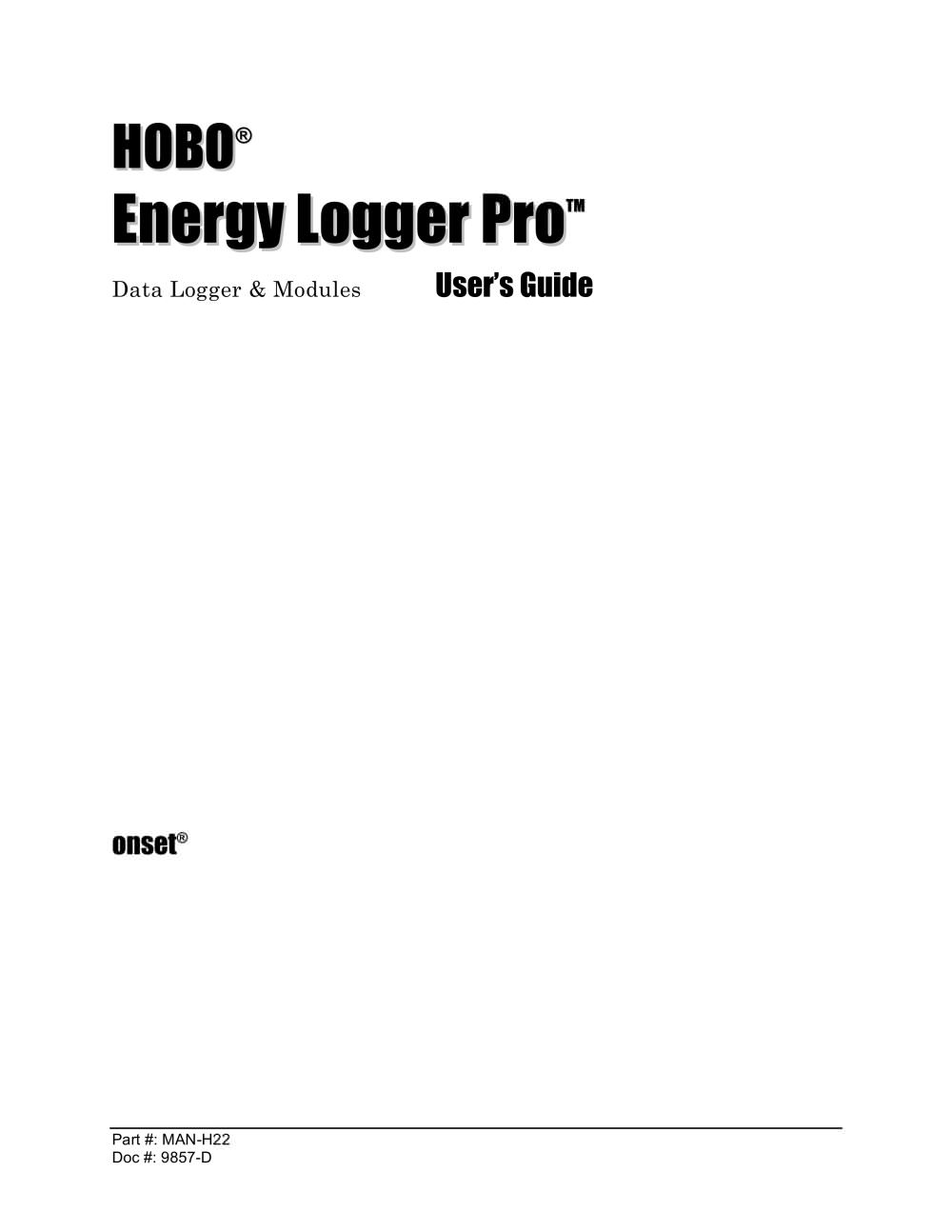 HOBO&reg; Energy Logger Pro� Data Logger - ONSET