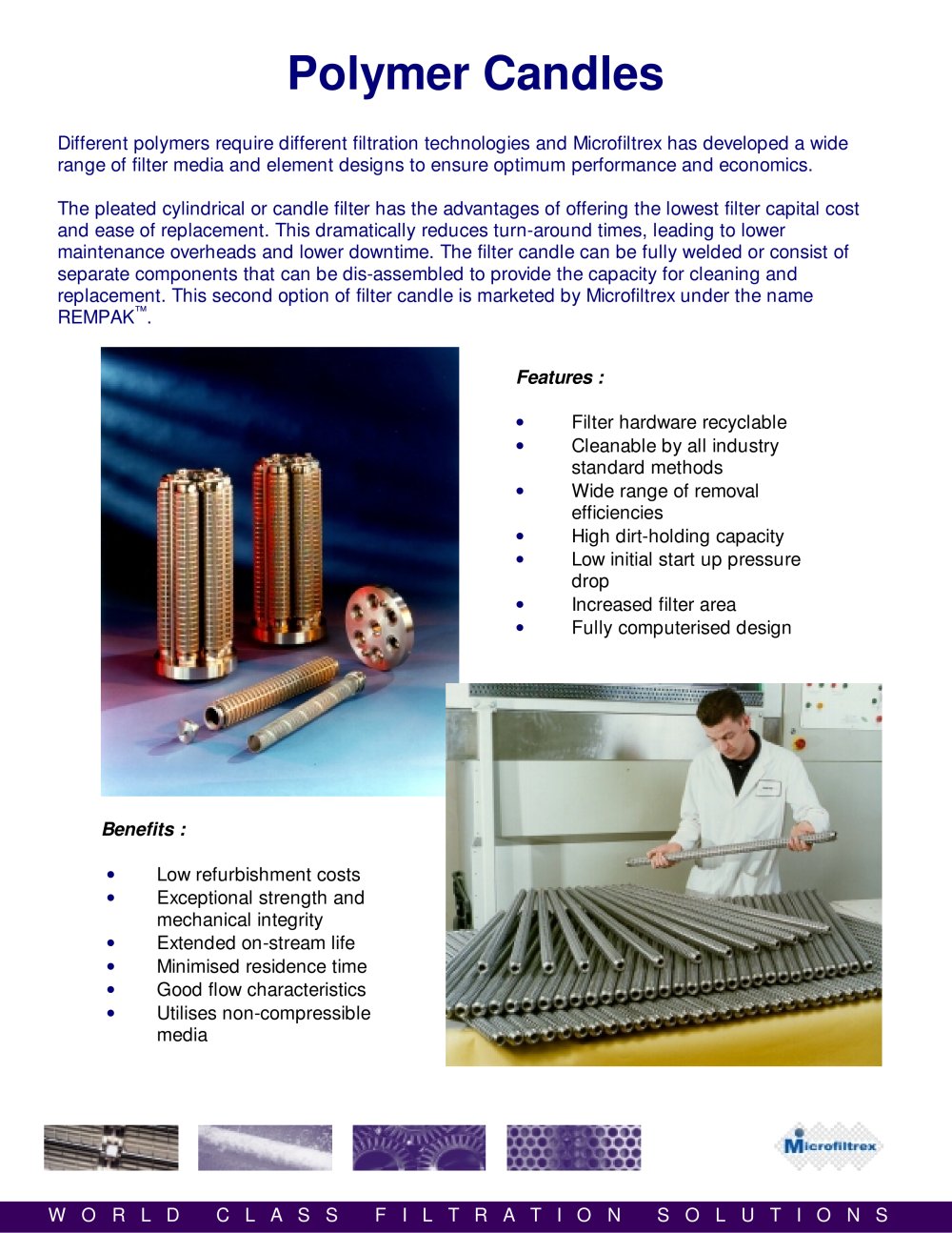 filter cartridge for chemical and polymer applications - Porvair