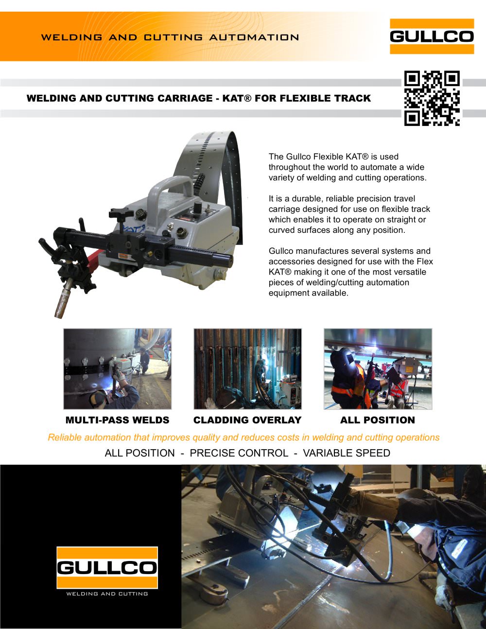 Automatic Welding Carriage for Flexible Track - KAT - Gullco International