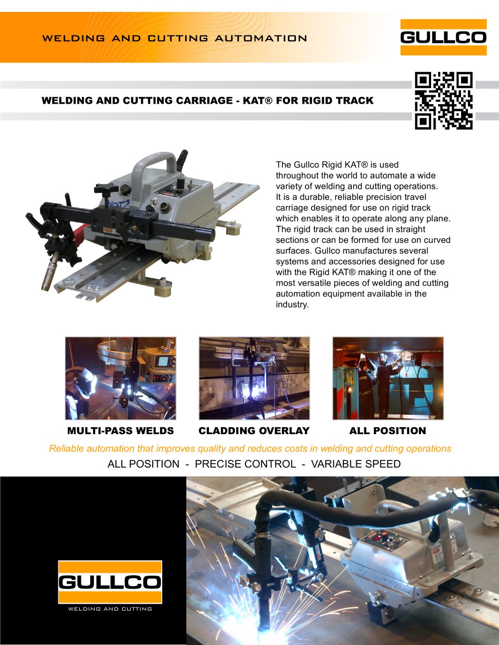 Automatic Welding Carriage for Rigid Track - KAT - Gullco International