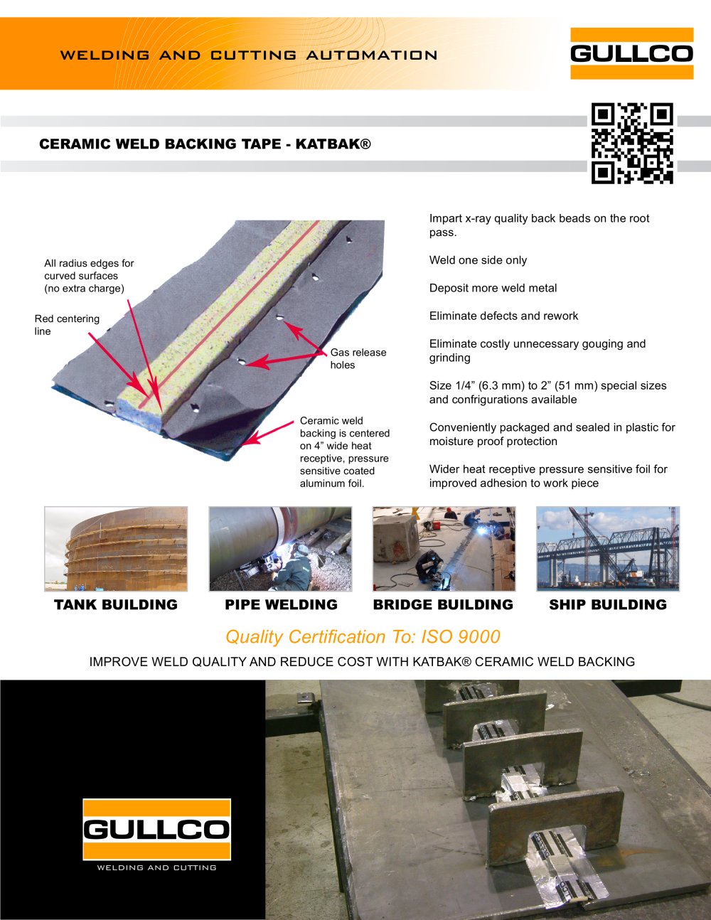 Ceramic Weld Backing - KATBAK - Gullco International
