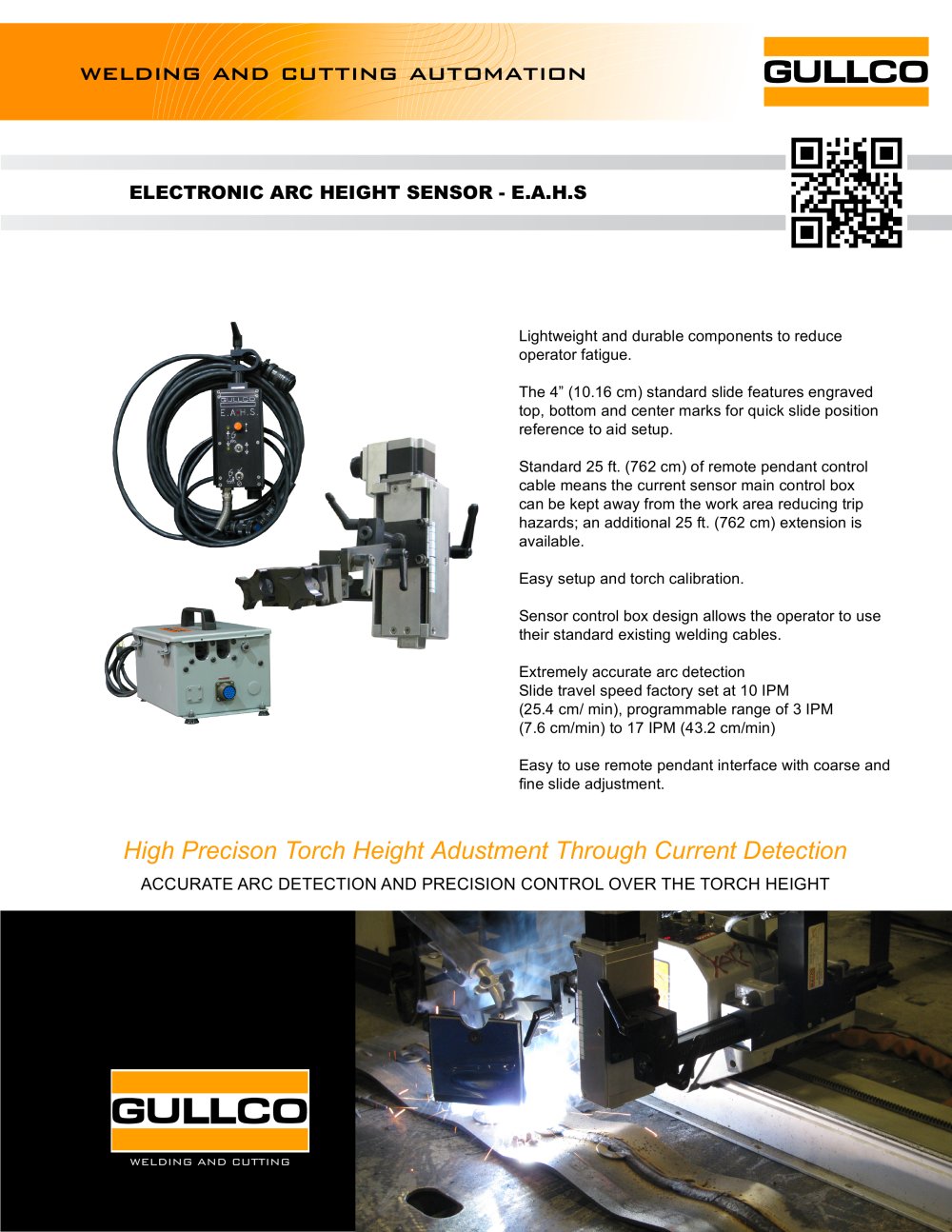 Electronic Arc Height Sensor - E.A.H.S - Gullco International