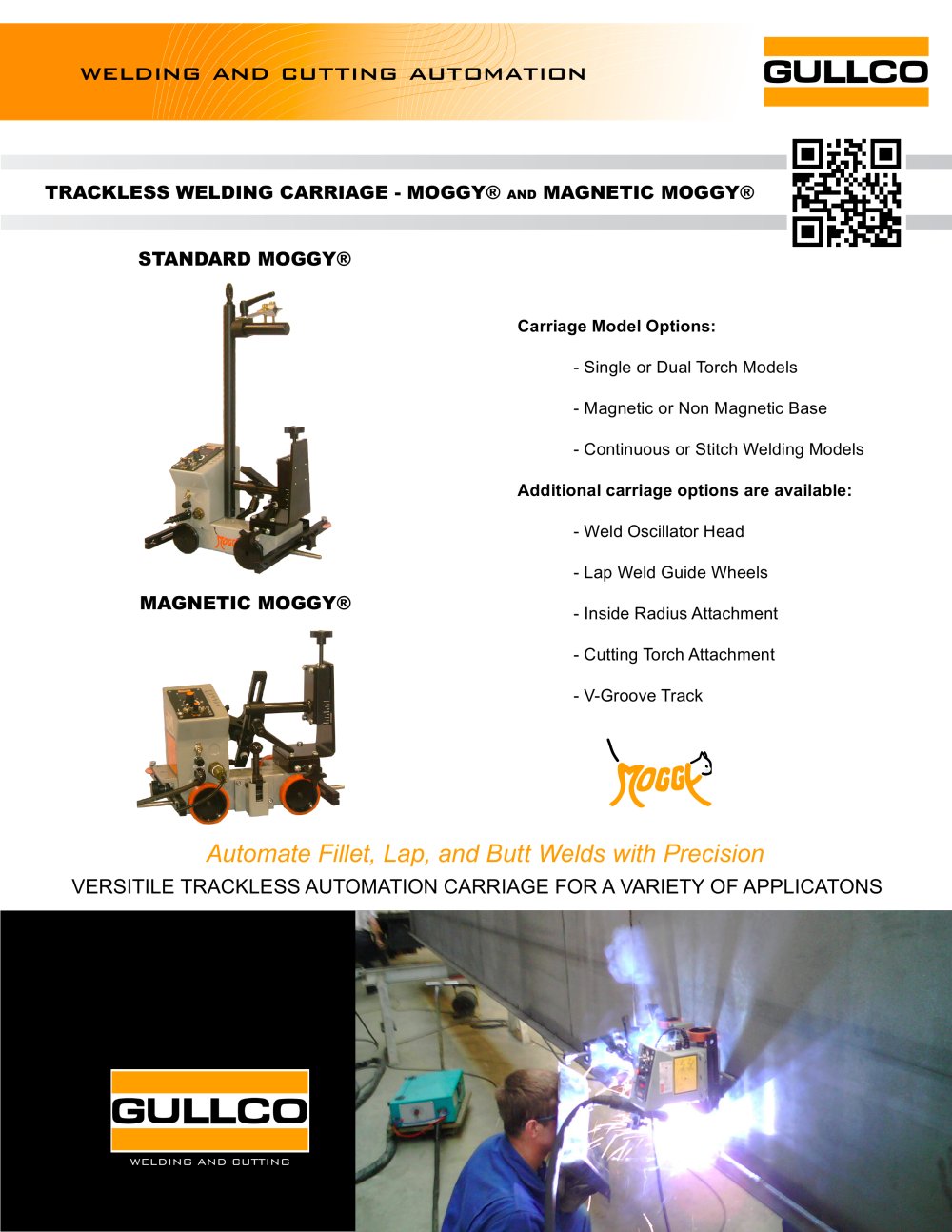 Fillet Weld Carriage - Trackless - MOGGY - Gullco International