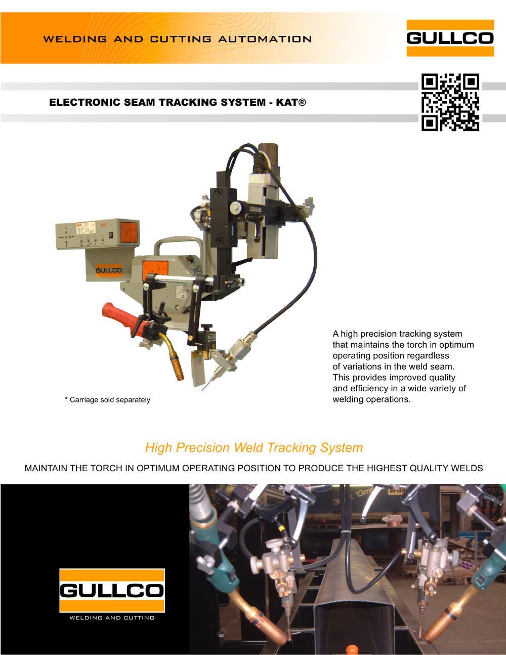 Welding Seam Tracking System - KAT Tracker - Gullco International