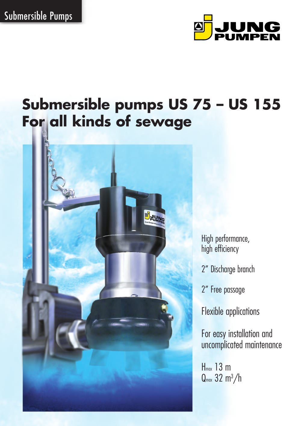 Submersible pumps US 75 - US 155 - JUNG PUMPEN
